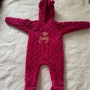 Juicy Couture Pink Quilted Baby Onesie